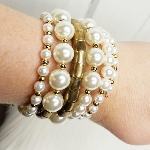 Jewelry - Faux Pearl Wrap Bracelet